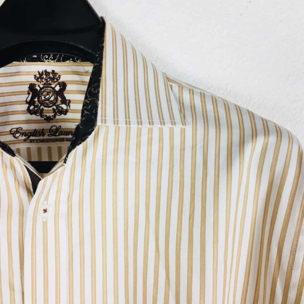 English Laundry Men’s Long Sleeve Shirt Flip Cuff